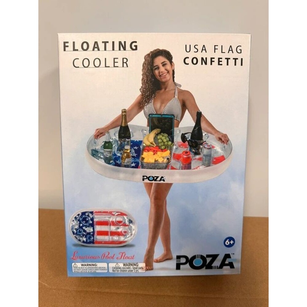 Inflatable Floating Pool Cooler for Drinks & Snacks